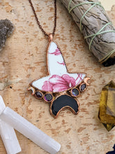 Load image into Gallery viewer, Witches&#39; Tea Party - Cottagecore Ceramic Witch Hat Electroformed Necklace #5