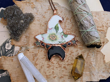 Load image into Gallery viewer, Witches&#39; Tea Party - Cottagecore Ceramic Witch Hat Electroformed Necklace #8