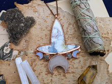 Load image into Gallery viewer, Witches&#39; Tea Party 2022 - Cottagecore Ceramic Witch Hat Electroformed Necklace #10