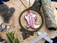 Load image into Gallery viewer, Cottagecore Ceramic Ghost Electroformed Necklace #2