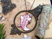 Load image into Gallery viewer, Cottagecore Ceramic Ghost Electroformed Necklace #2