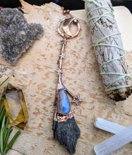 Load image into Gallery viewer, 2022 Copper Electroformed Witch Broom Besom Necklace #2