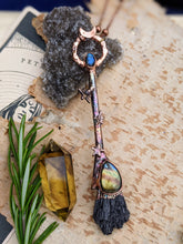 Load image into Gallery viewer, 2022 Copper Electroformed Witch Broom Besom Necklace #3