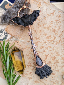 2022 Copper Electroformed Witch Broom Besom Necklace #1