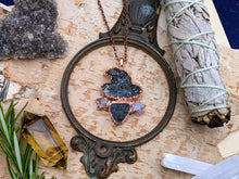 Load image into Gallery viewer, Witches&#39; Tea Party - Grey Druzy Witch Hat Electroformed Necklace #2