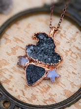 Load image into Gallery viewer, Witches&#39; Tea Party - Grey Druzy Witch Hat Electroformed Necklace #2