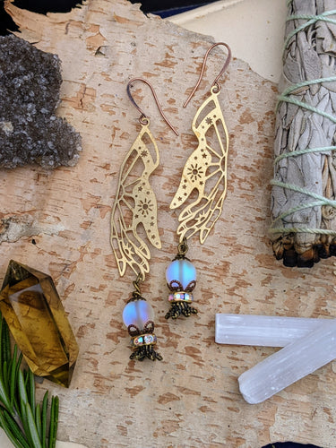 Fortune Teller Crystal Ball Earrings - Murky Mystic