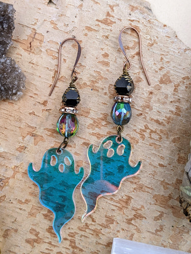 Iridescent Acrylic Ghost Earrings