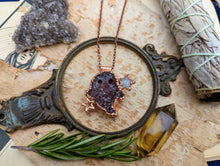 Load image into Gallery viewer, Druzy Ghost Electroformed Necklace #1 - Deep Dusty Rose