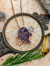 Load image into Gallery viewer, Druzy Ghost Electroformed Necklace #1 - Deep Dusty Rose