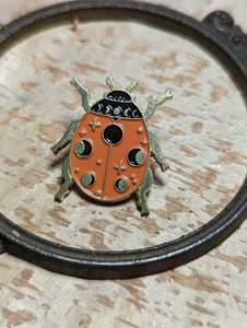 Moonphase Ladybug Bug Pin