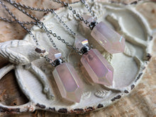 Load image into Gallery viewer, Aura Rose Quartz Perfume Bottle Necklace
