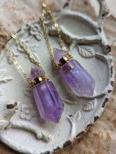 Load image into Gallery viewer, Amethyst Perfume Bottle Necklace