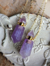 Load image into Gallery viewer, Amethyst Perfume Bottle Necklace