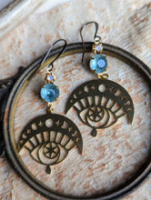 Load image into Gallery viewer, Rhinestone Moonphase Eye Earrings 2
