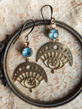 Load image into Gallery viewer, Rhinestone Moonphase Eye Earrings 2