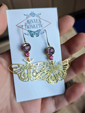 Load image into Gallery viewer, Rhinestone Star Moth Earrings 2