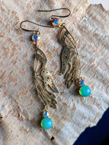 Rhinestone Mystical Hand Earrings 1