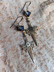 Rhinestone Sword Earrings 1