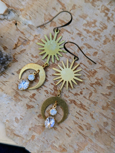 Rhinestone Sun Earrings 2