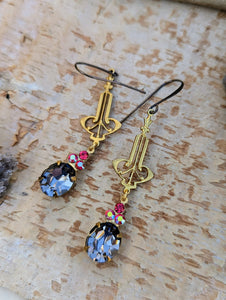 Rhinestone Vintage Style Drop Earrings