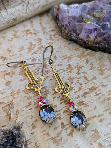 Rhinestone Vintage Style Drop Earrings