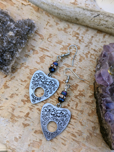 Metal Ouija Planchette Earrings 2