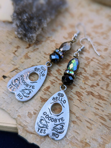 Metal Ouija Planchette Earrings 1