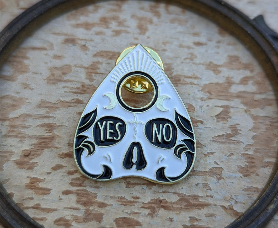 Ouija Skull Pin