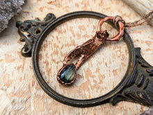 Load image into Gallery viewer, Crab Claw and Labradorite Copper Electroformed Necklace 2