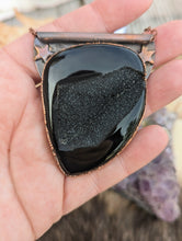 Load image into Gallery viewer, Druzy Onyx Star Statement Necklace