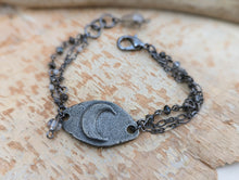Load image into Gallery viewer, Pewter Moon Bracelet