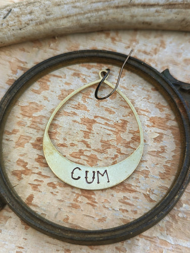 CUM - *Single* Stamped Brass Earring - Mix & Match