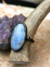Load image into Gallery viewer, Size 8 Moonstone Electroformed Ring