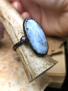 Size 8 Moonstone Electroformed Ring