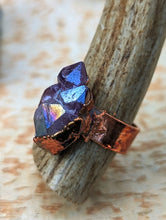 Load image into Gallery viewer, Size 9 Aura Coated Amethyst Electroformed Ring