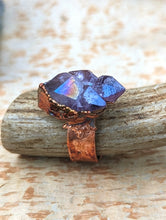 Load image into Gallery viewer, Size 9 Aura Coated Amethyst Electroformed Ring