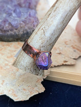 Load image into Gallery viewer, Size 10 Aura Amethyst Electroformed Ring