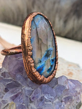 Load image into Gallery viewer, Size 11.5 Labradorite Electroformed Ring