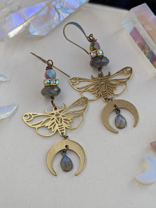Celestial Moth Earrings
